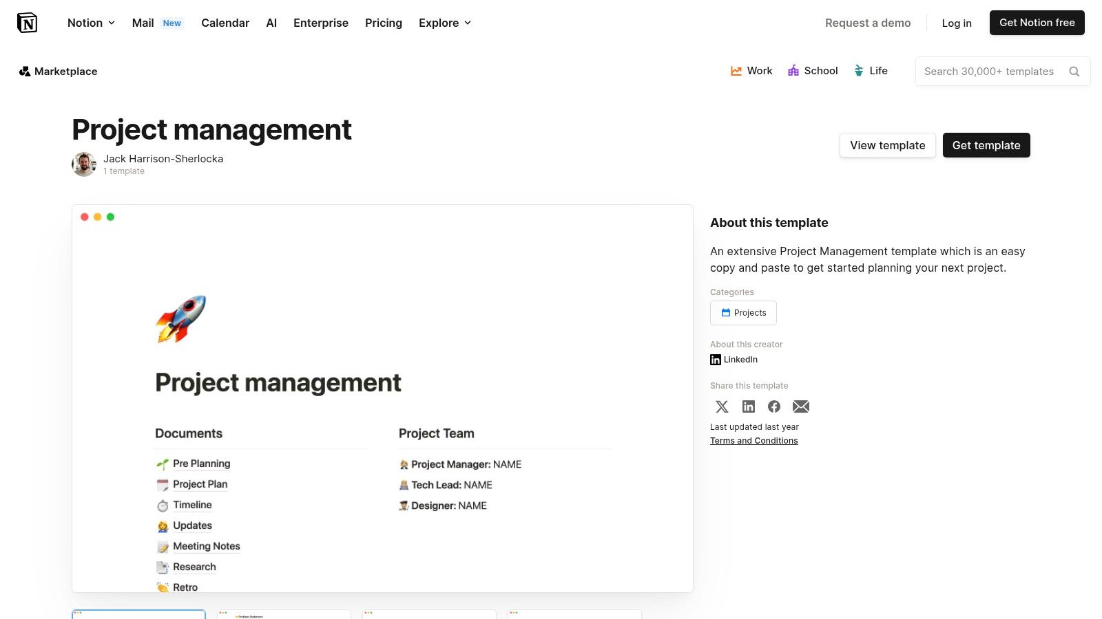 Notion Project Management System