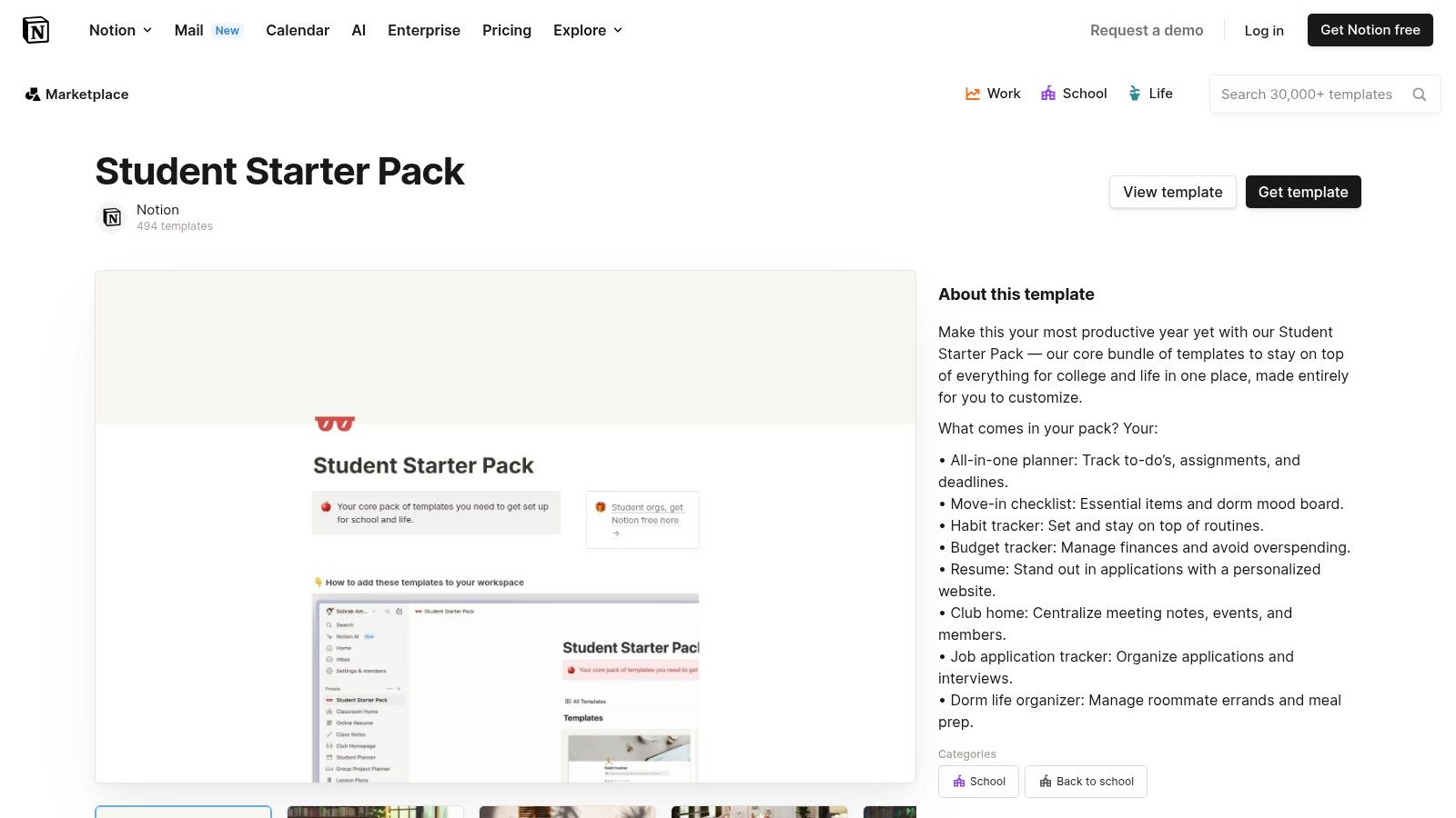 Notion Student Dashboard