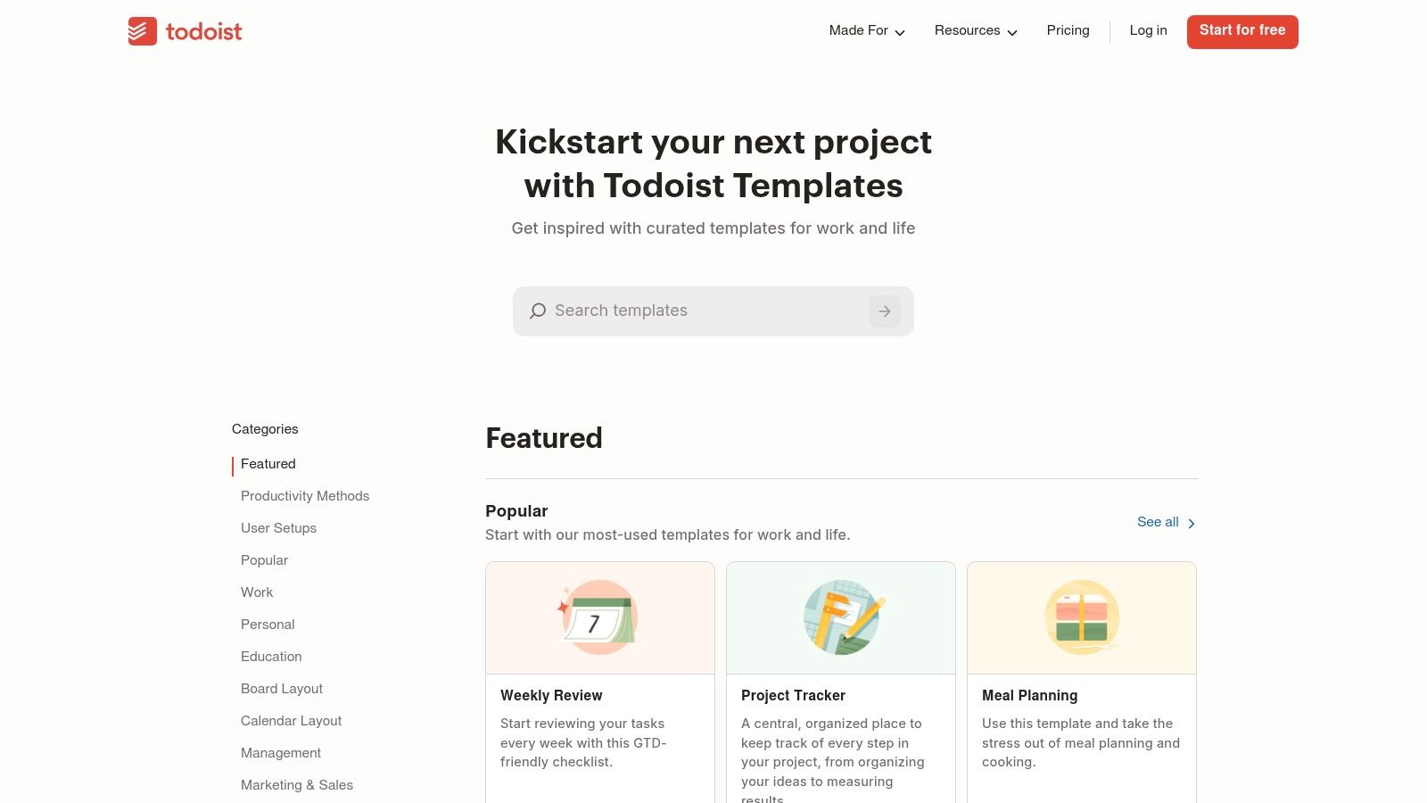 Todoist Templates