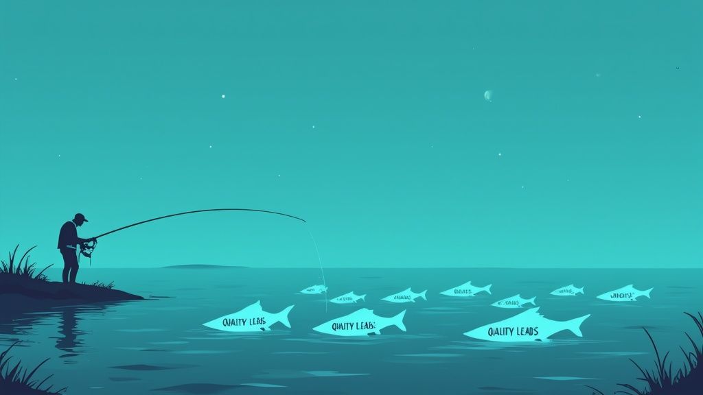 A professional team collaborating on a marketing strategy around a large digital screen displaying analytics and charts.