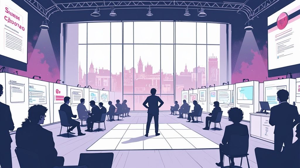 Infographic showing key data about Web Summit 2025