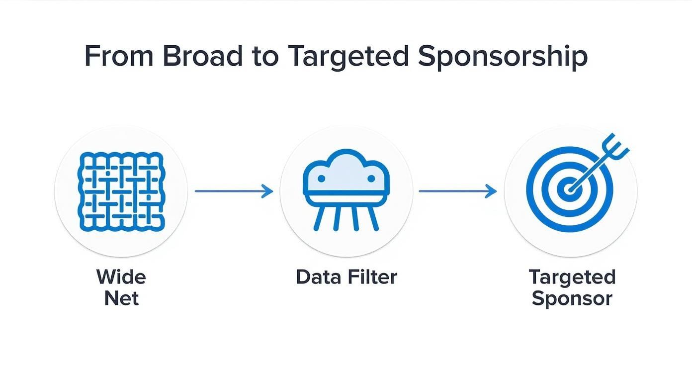 Infographic about find a sponsor