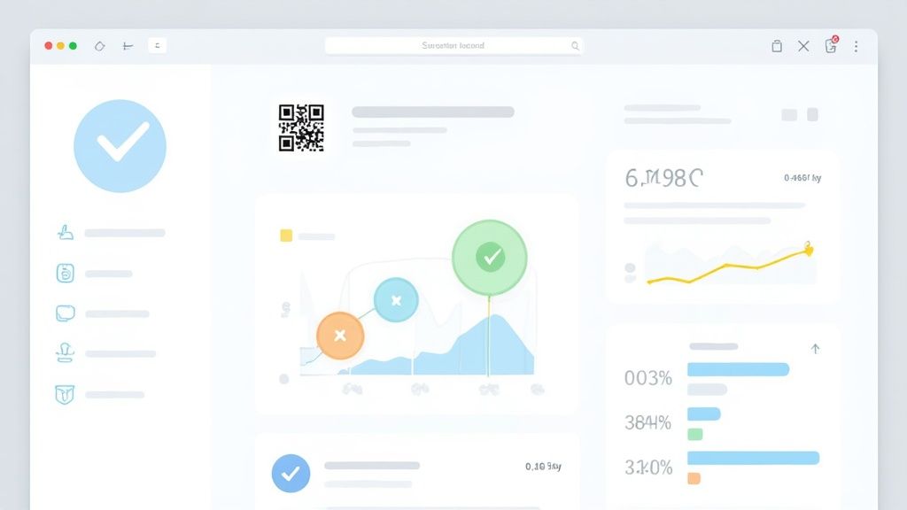A dashboard showing various sponsorship marketing metrics and KPIs on a screen, with graphs and charts indicating performance.
