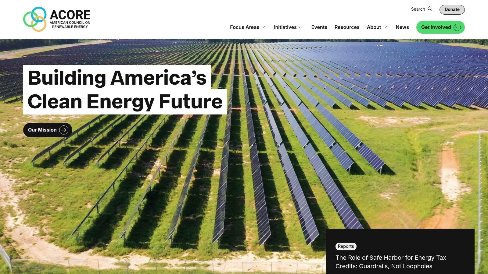 ACORE (American Council on Renewable Energy) — Finance Forum and REFF-Wall Street