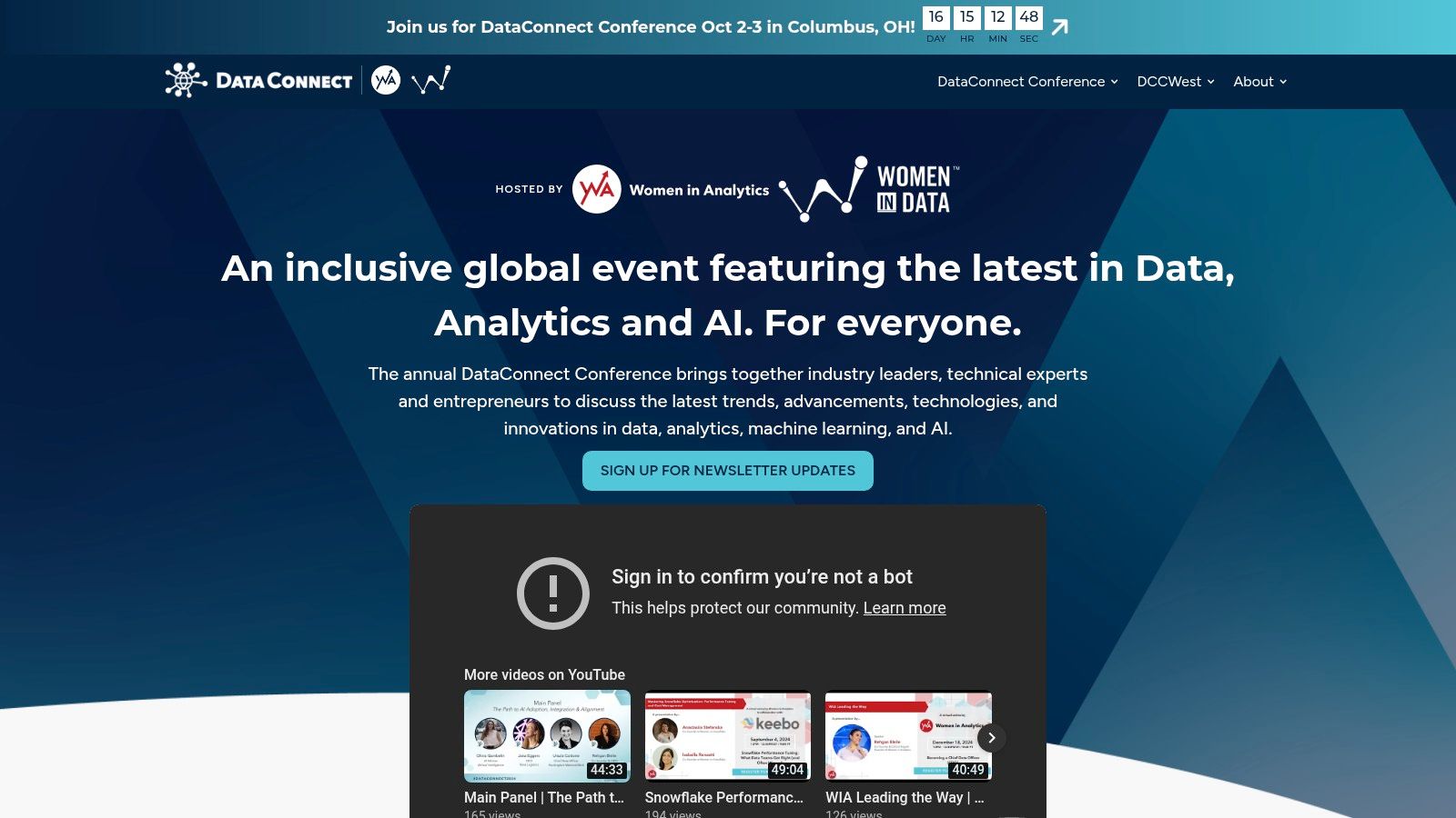 DataConnect Conference (hosted by Women in Analytics)