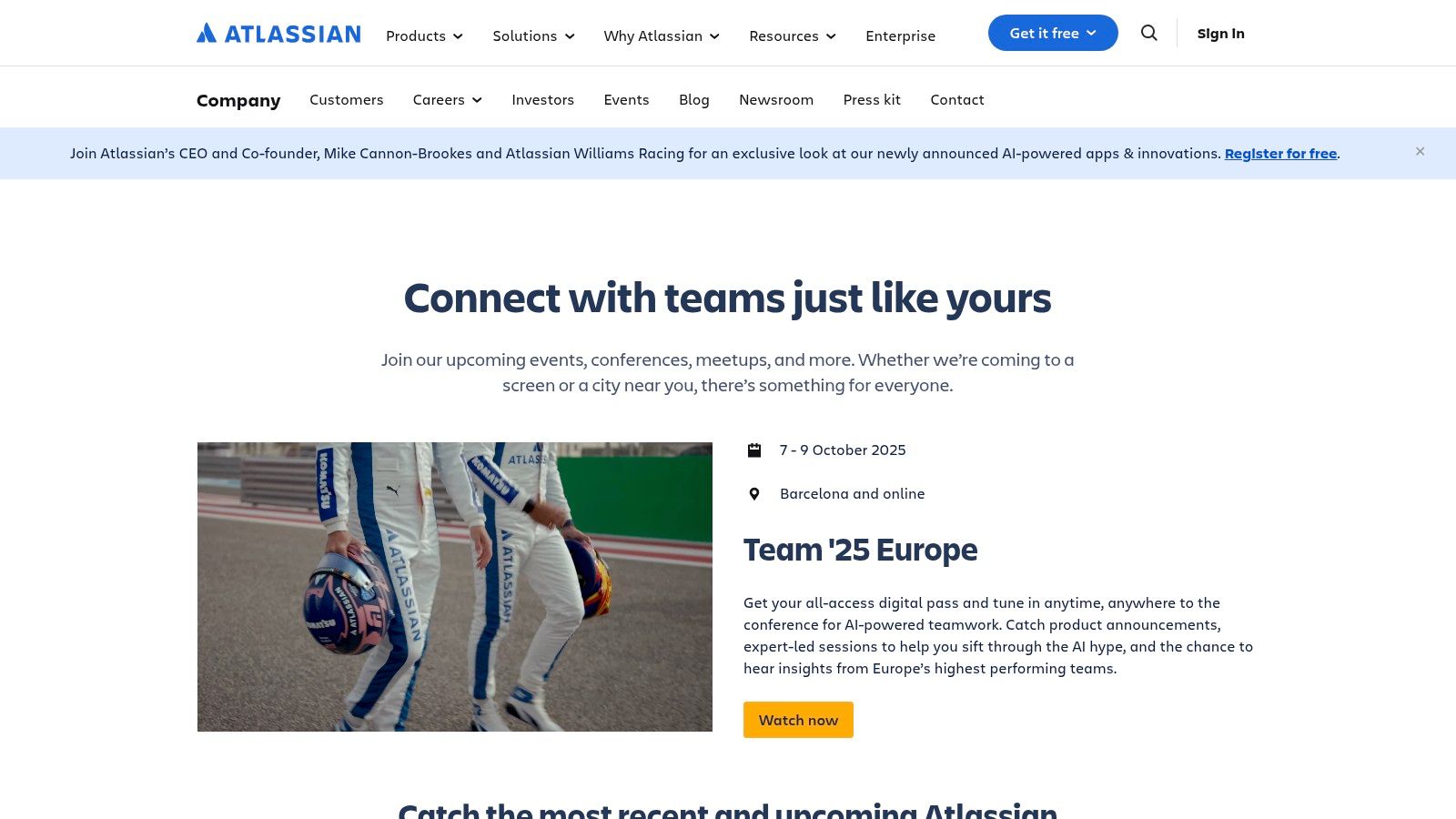 Atlassian Events (Team conference series and U.S. roadshows)