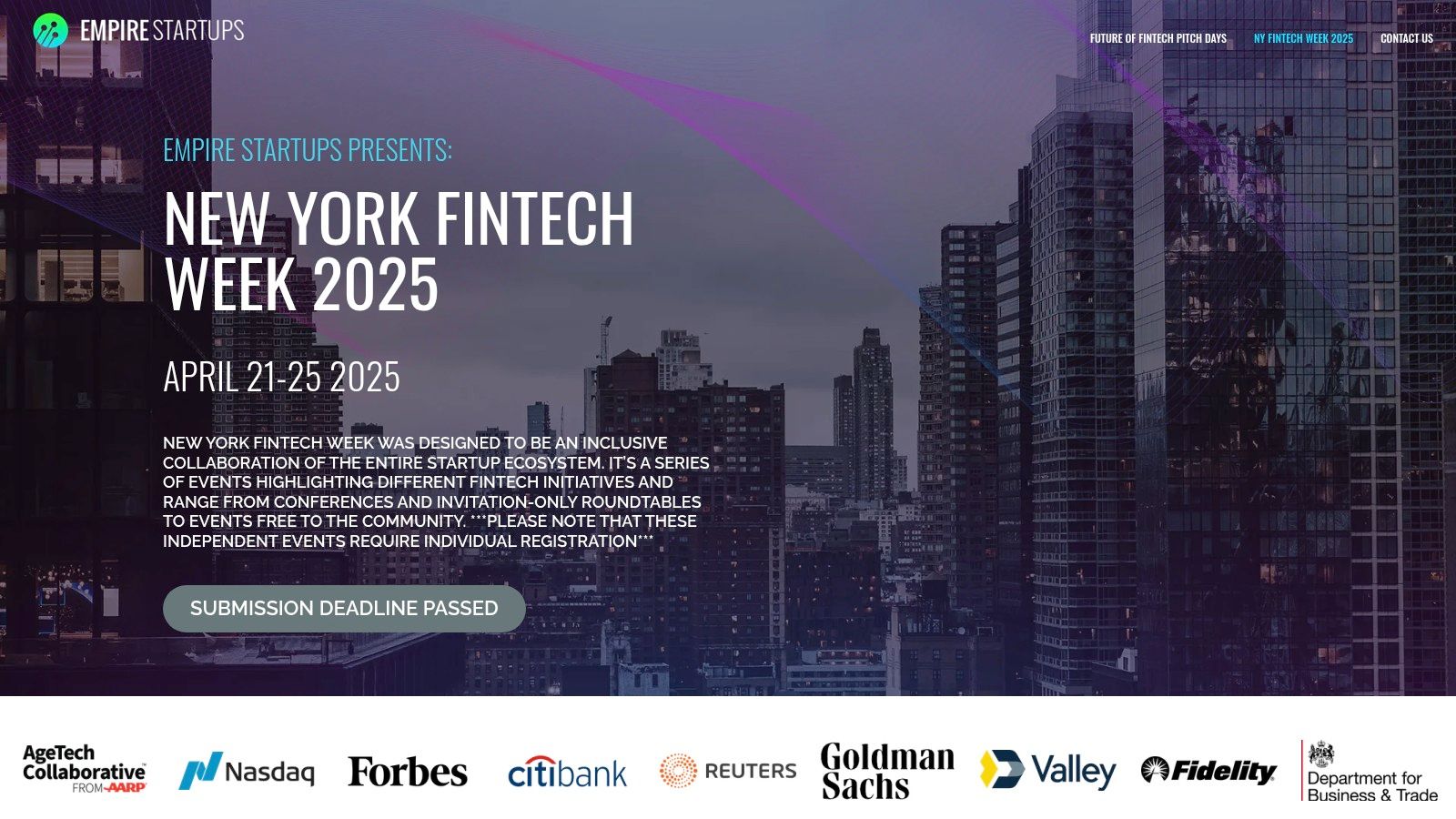 New York FinTech Week — Empire Startups