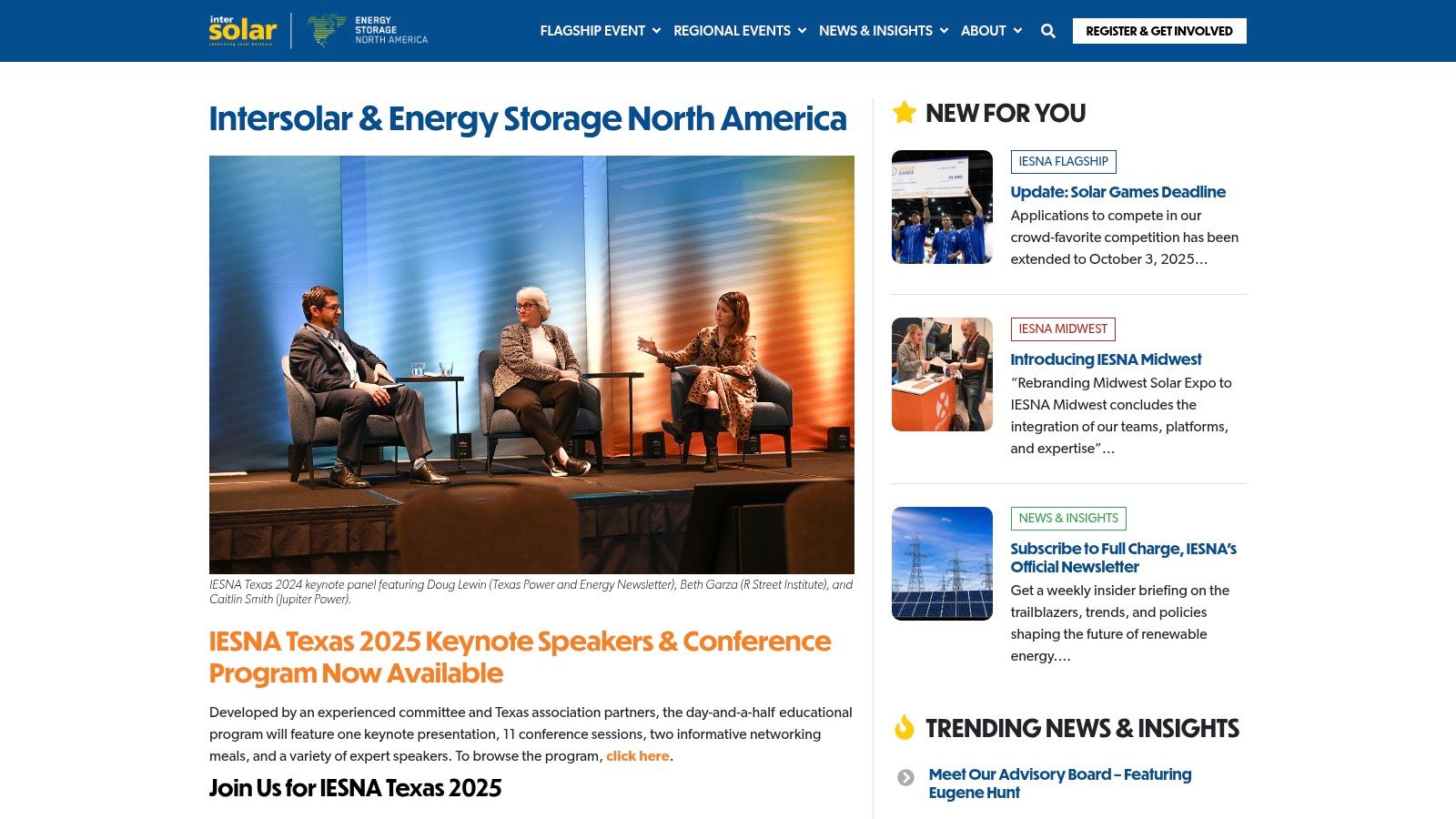 Intersolar & Energy Storage North America (IESNA)