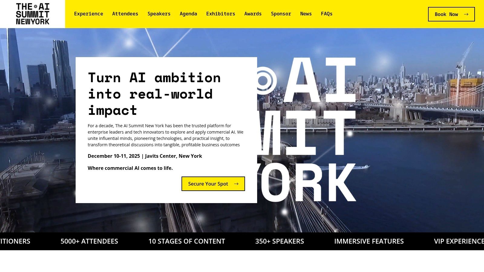 The AI Summit New York: The Enterprise AI Powerhouse