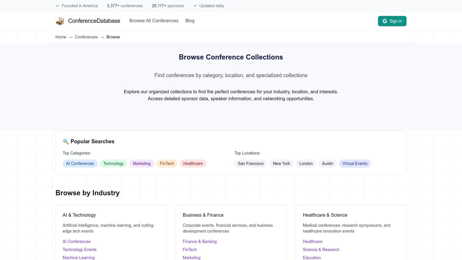 ConferenceDatabase - Browse