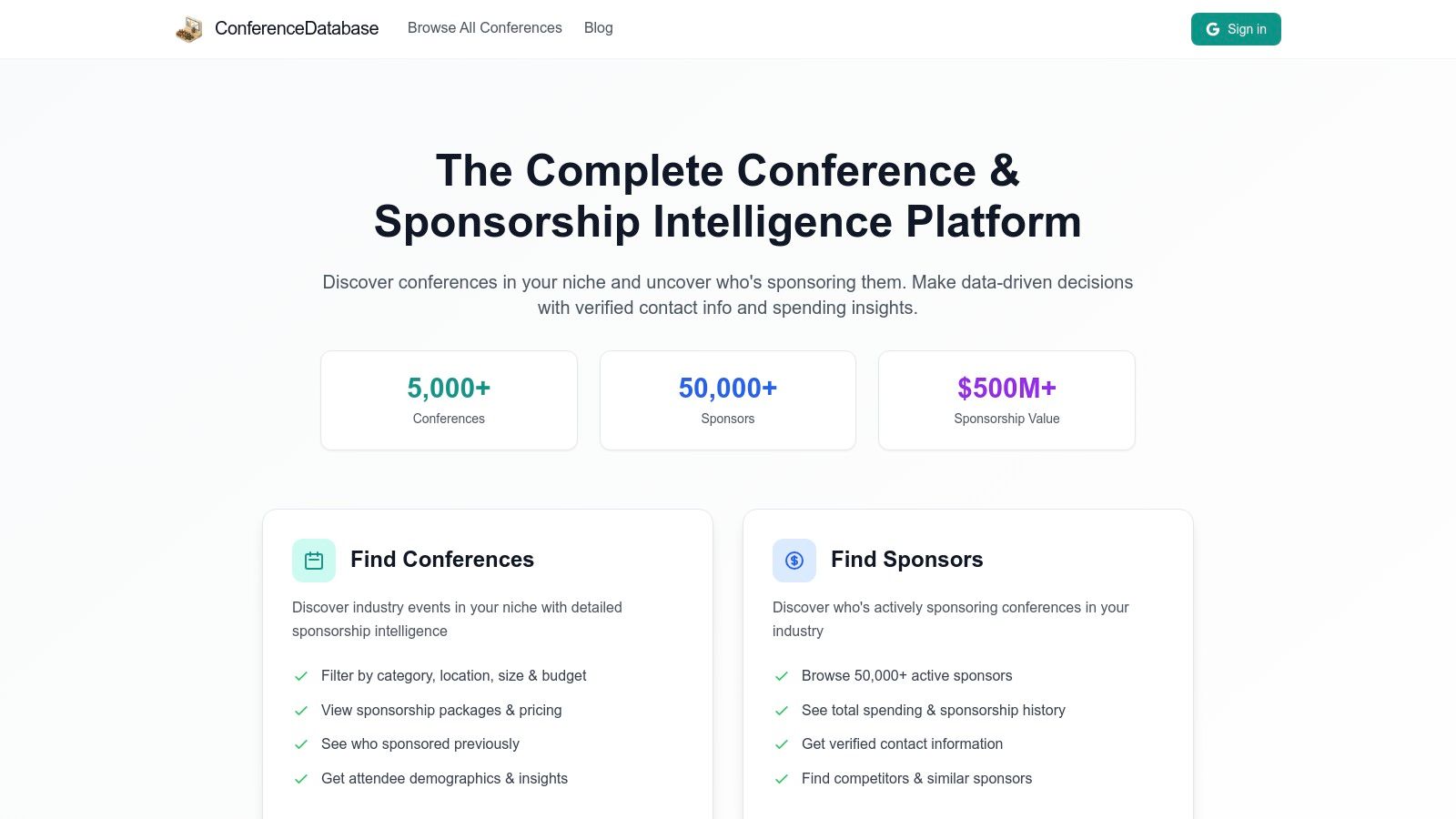 ConferenceDatabase Interface
