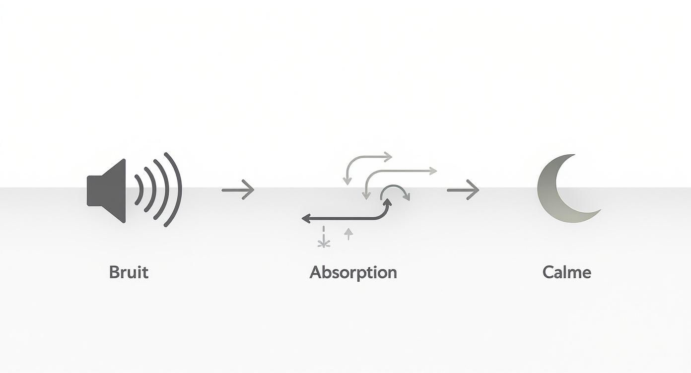 Infographic about isolation phonique chambre sans travaux
