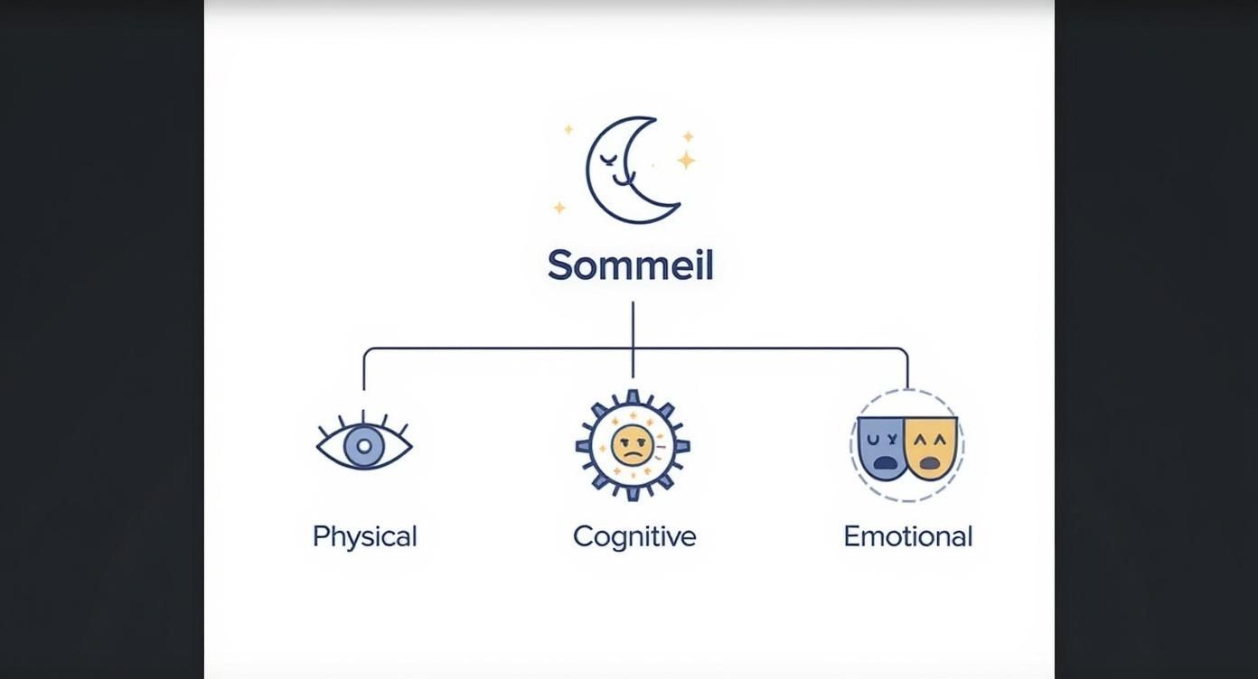 Infographic about symptômes du manque de sommeil
