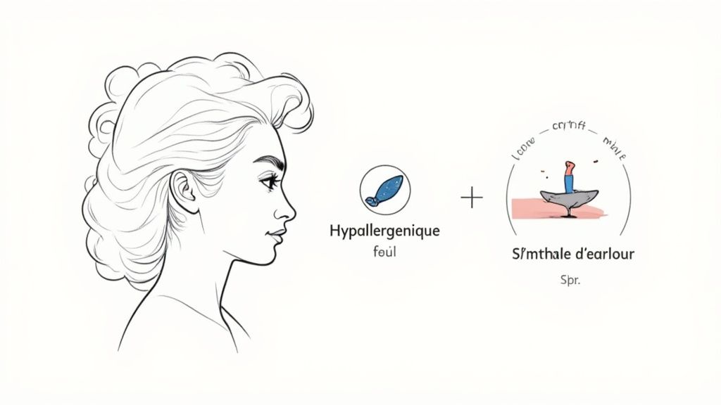 Personne dormant paisiblement avec des bouchons d'oreilles