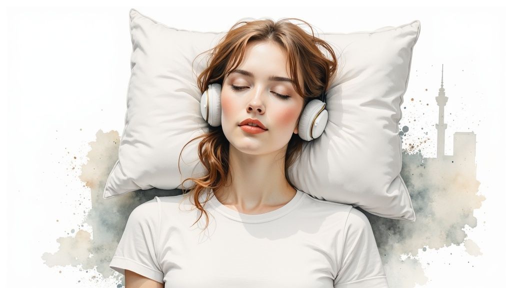 Personne dormant paisiblement dans un lit confortable