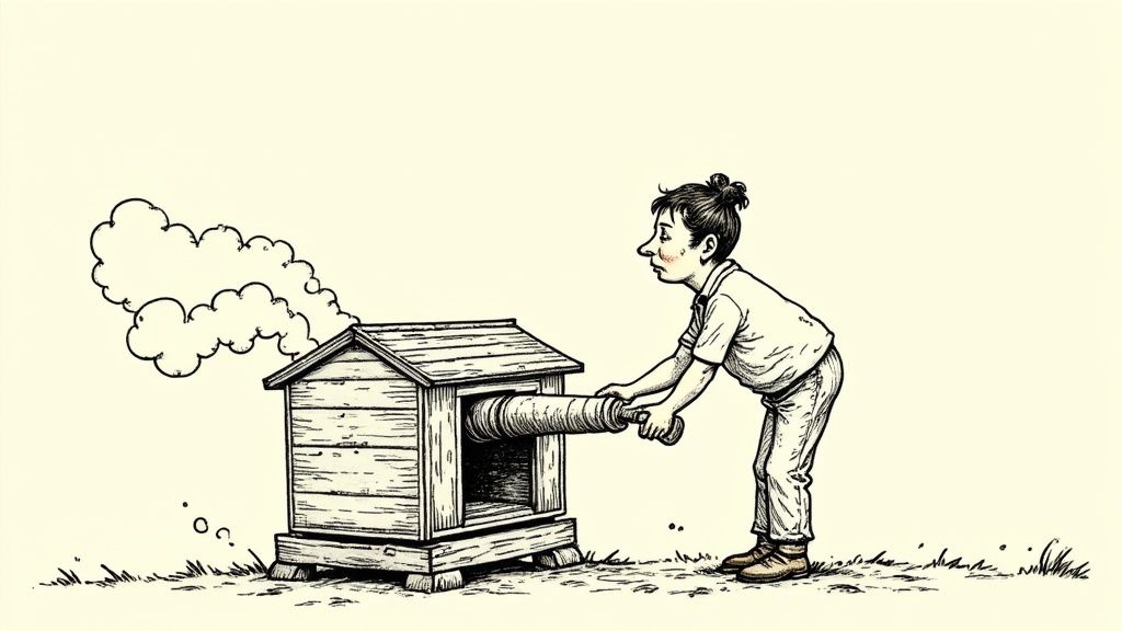 Une illustration schématique montrant comment une gouttière anti-ronflement ouvre les voies respiratoires.