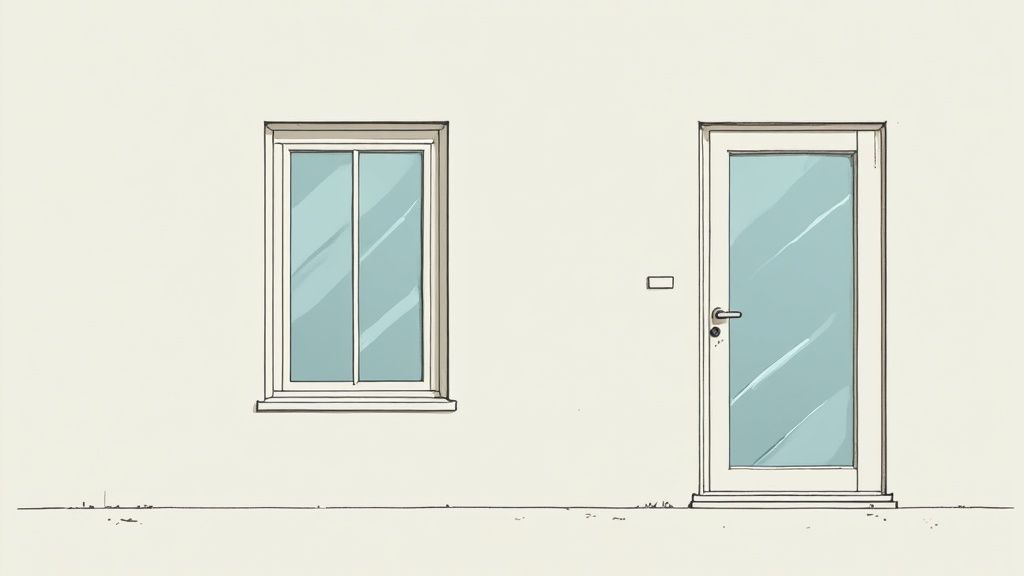 Une fenêtre à double vitrage vue de l'intérieur, illustrant un point faible pour l'isolation phonique