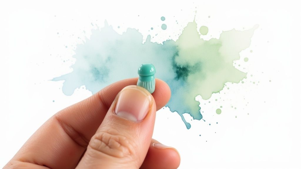 Personne dormant paisiblement avec des protections auditives réutilisables