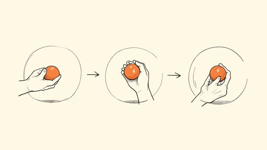 Personne insérant un bouchon d'oreille anti-bruit de couleur vive dans son oreille.