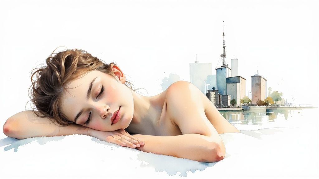 Personne dormant paisiblement dans un lit confortable