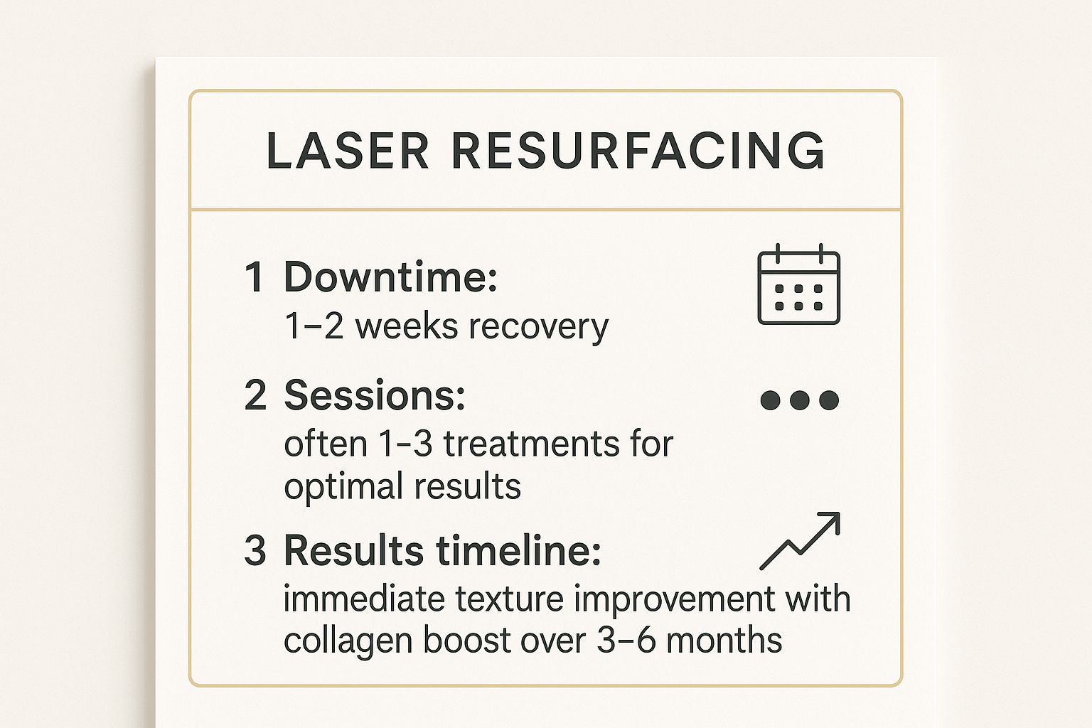 Infographic showing key data about Laser Resurfacing