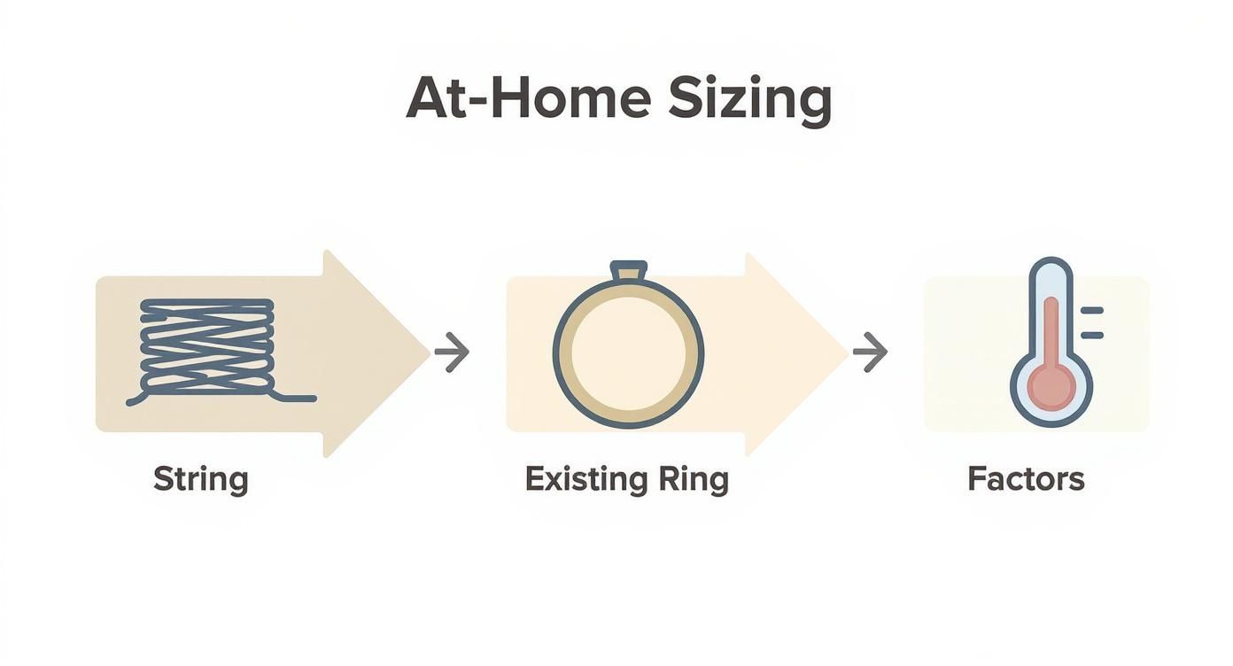 Infographic about how to measure ring size