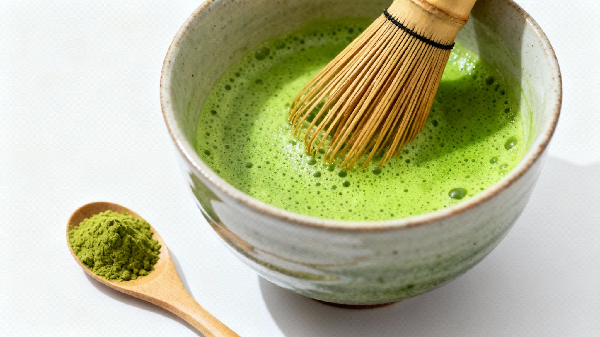 A traditional Chinese tea set with a cup of oolong tea, a teapot, and dry oolong leaves on a wooden tray.