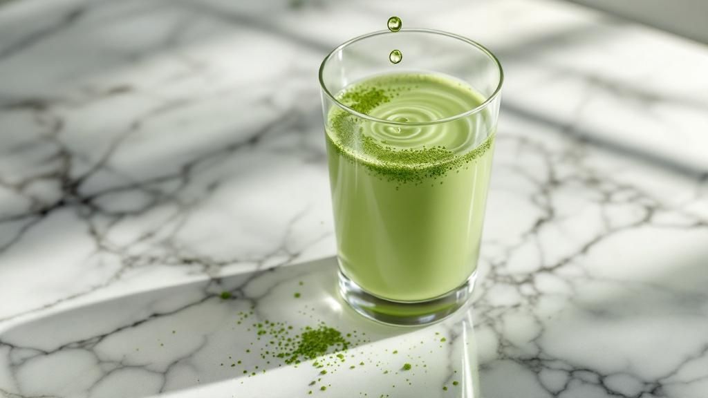 A person in workout gear holds a bowl of matcha, symbolising its role in an active lifestyle