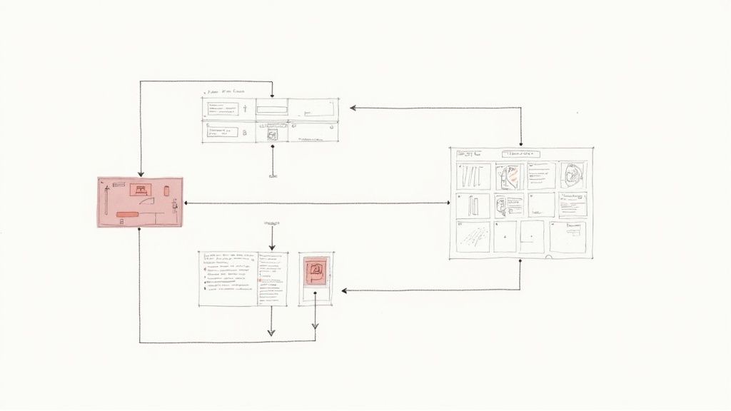 Architects reviewing blueprints on a large screen, illustrating a mature BIM workflow.