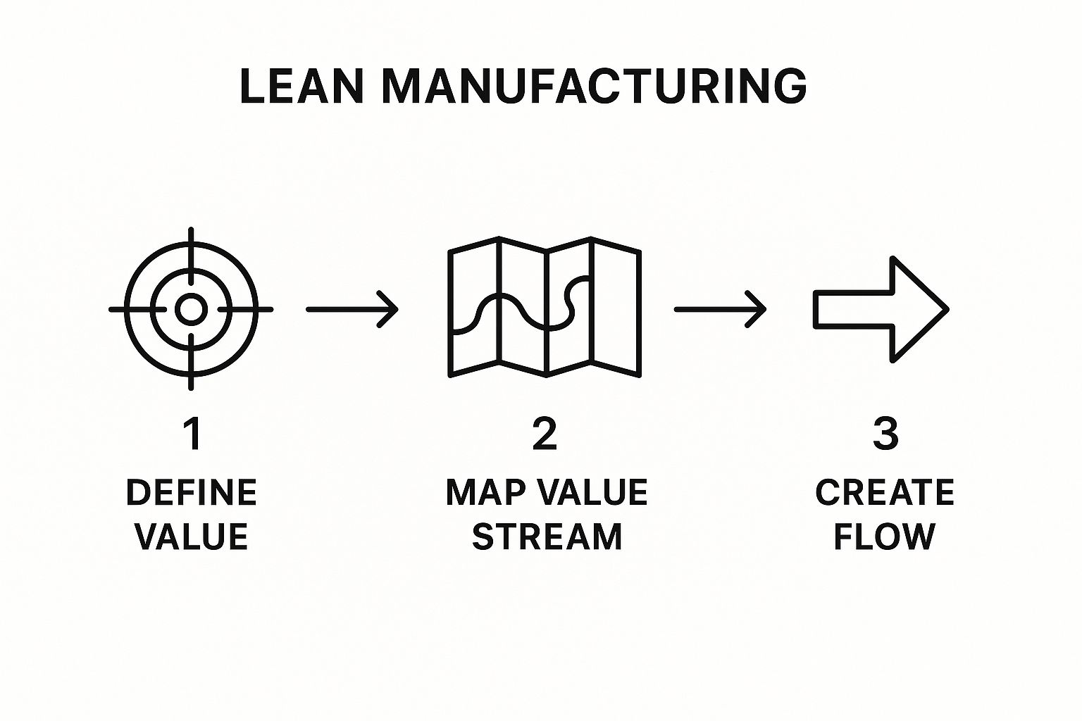 Infographic showing key data about Lean Manufacturing