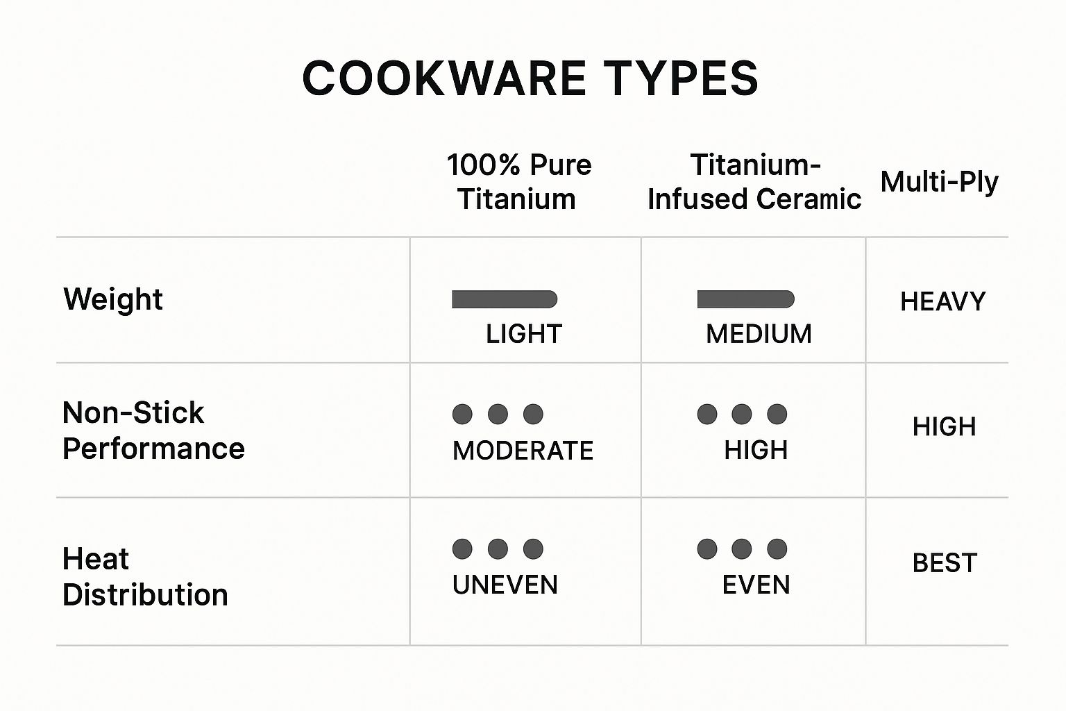 Infographic about titanium cookware australia