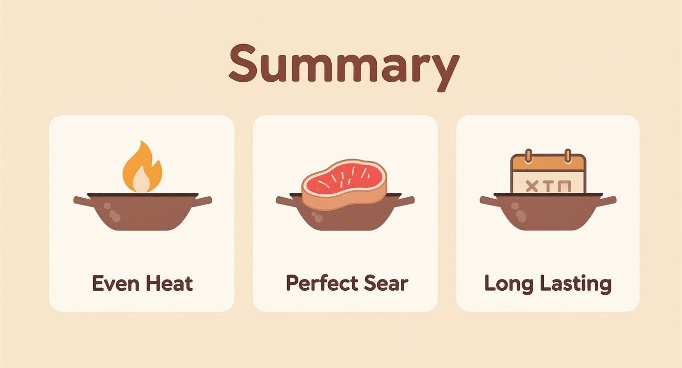 Infographic about quality frying pans