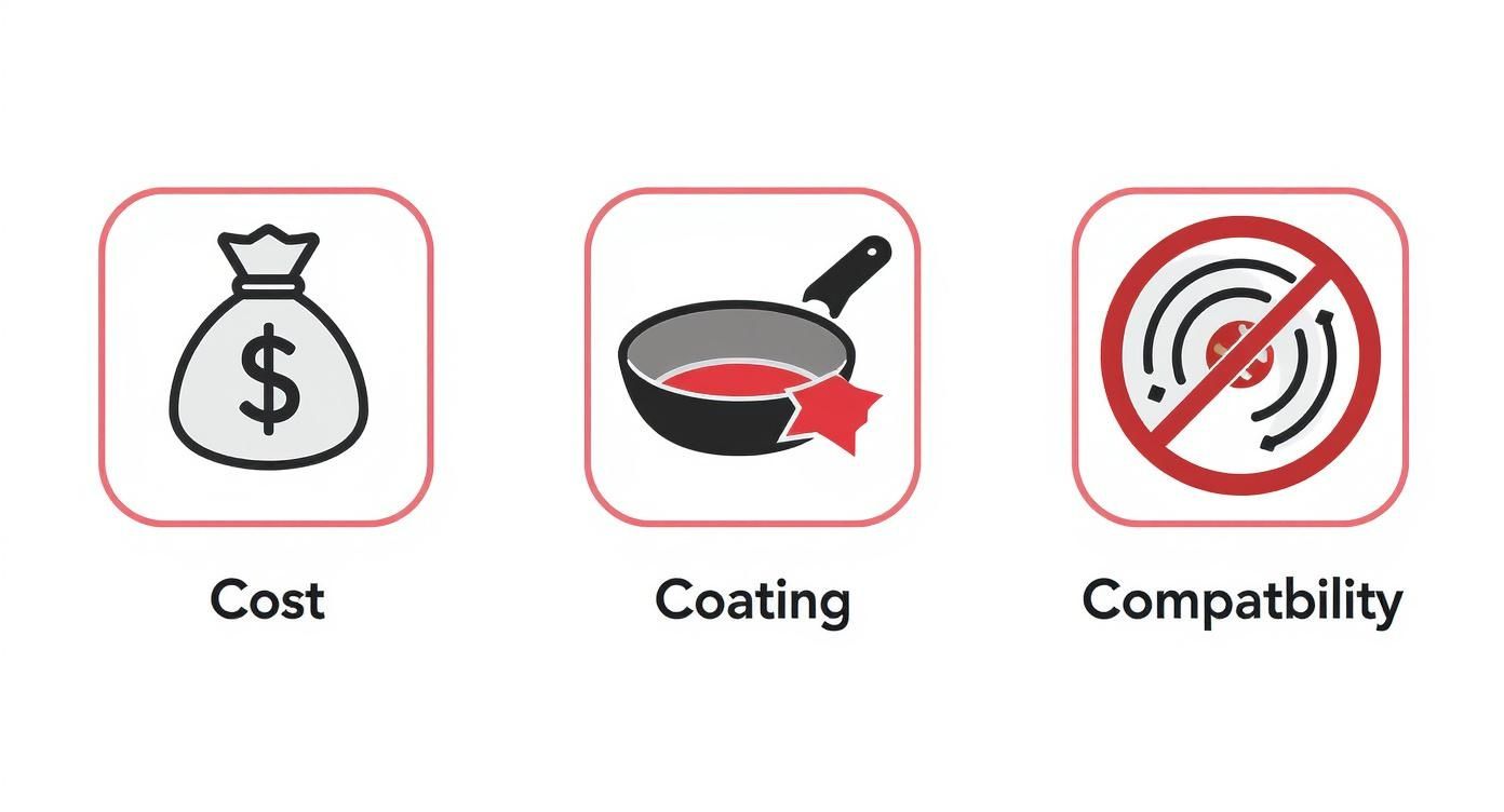 Infographic about titanium cookware pros and cons