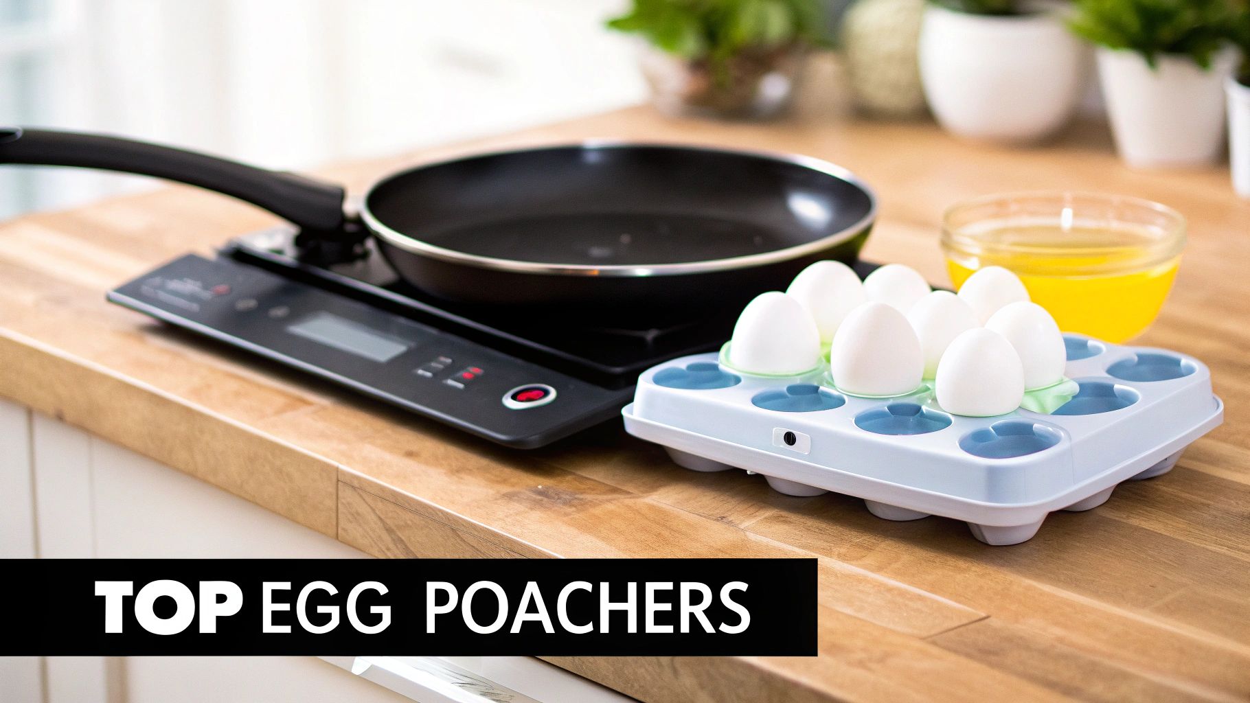 Silky poached eggs in Everti pan