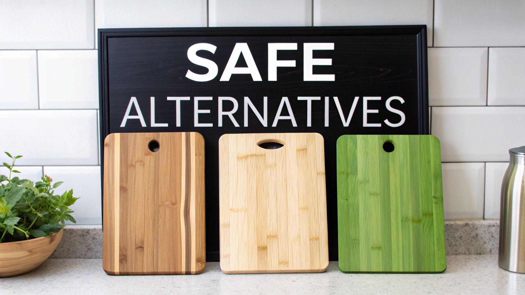 A collection of wooden and bamboo cutting boards of various shapes and sizes.
