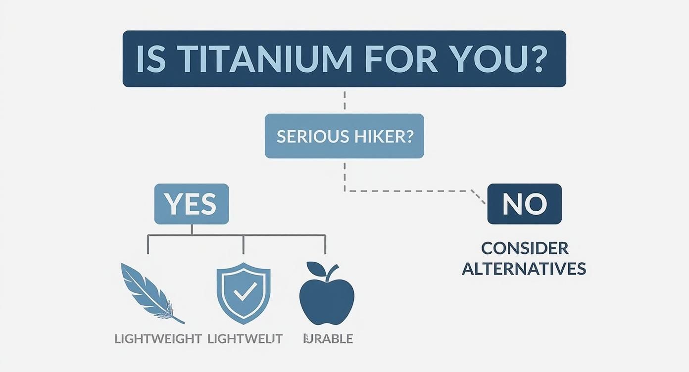 Infographic about titanium camping cookware