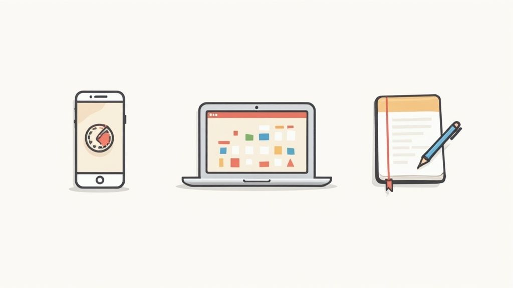 Planning tools for ADHD time blocking