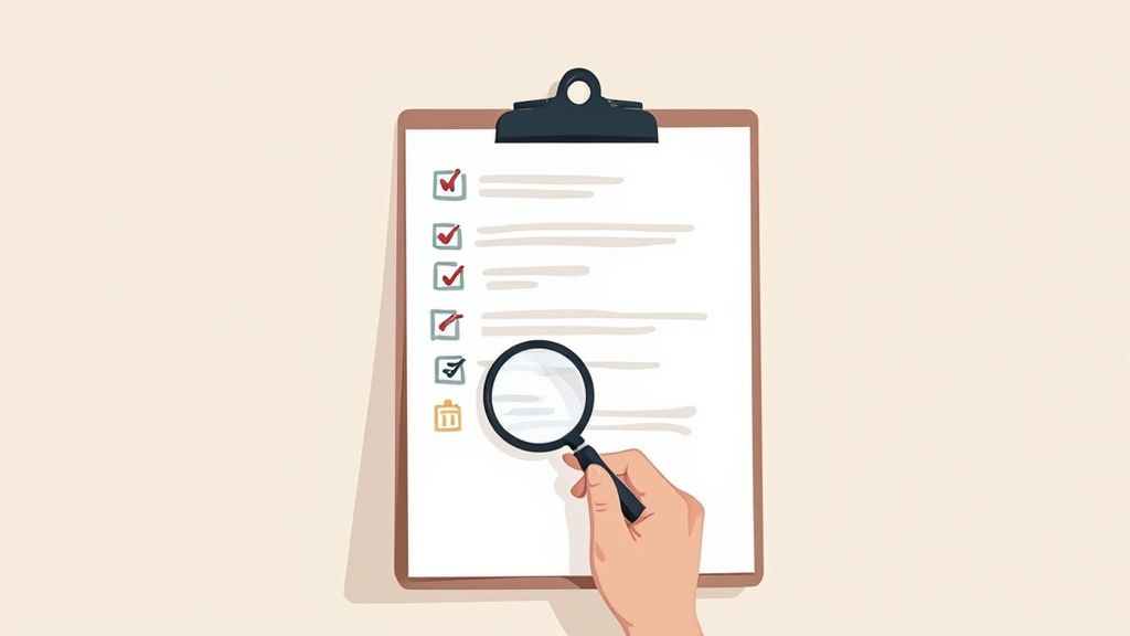A person carefully reviewing documents at a desk, symbolizing the process of choosing the right social skills program.