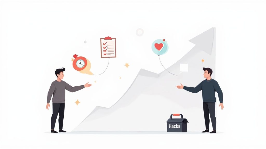 A group of smiling individuals in an ADHD support group session, looking empowered and connected.