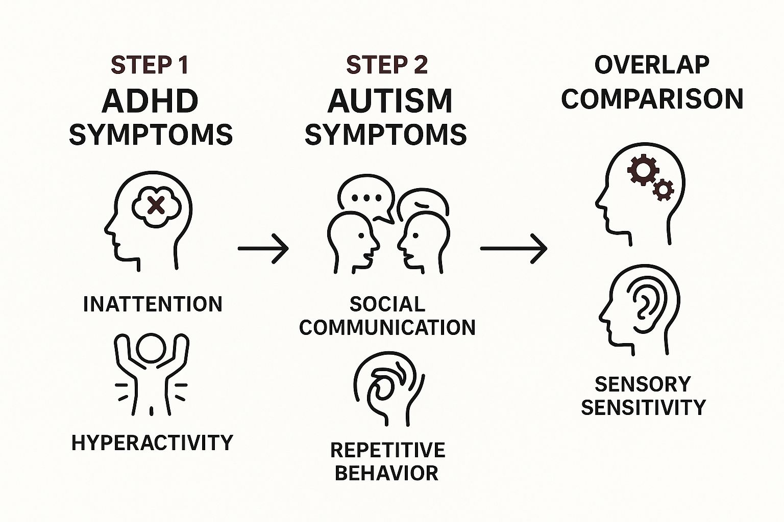 Infographic about adhd and autism diagnosis