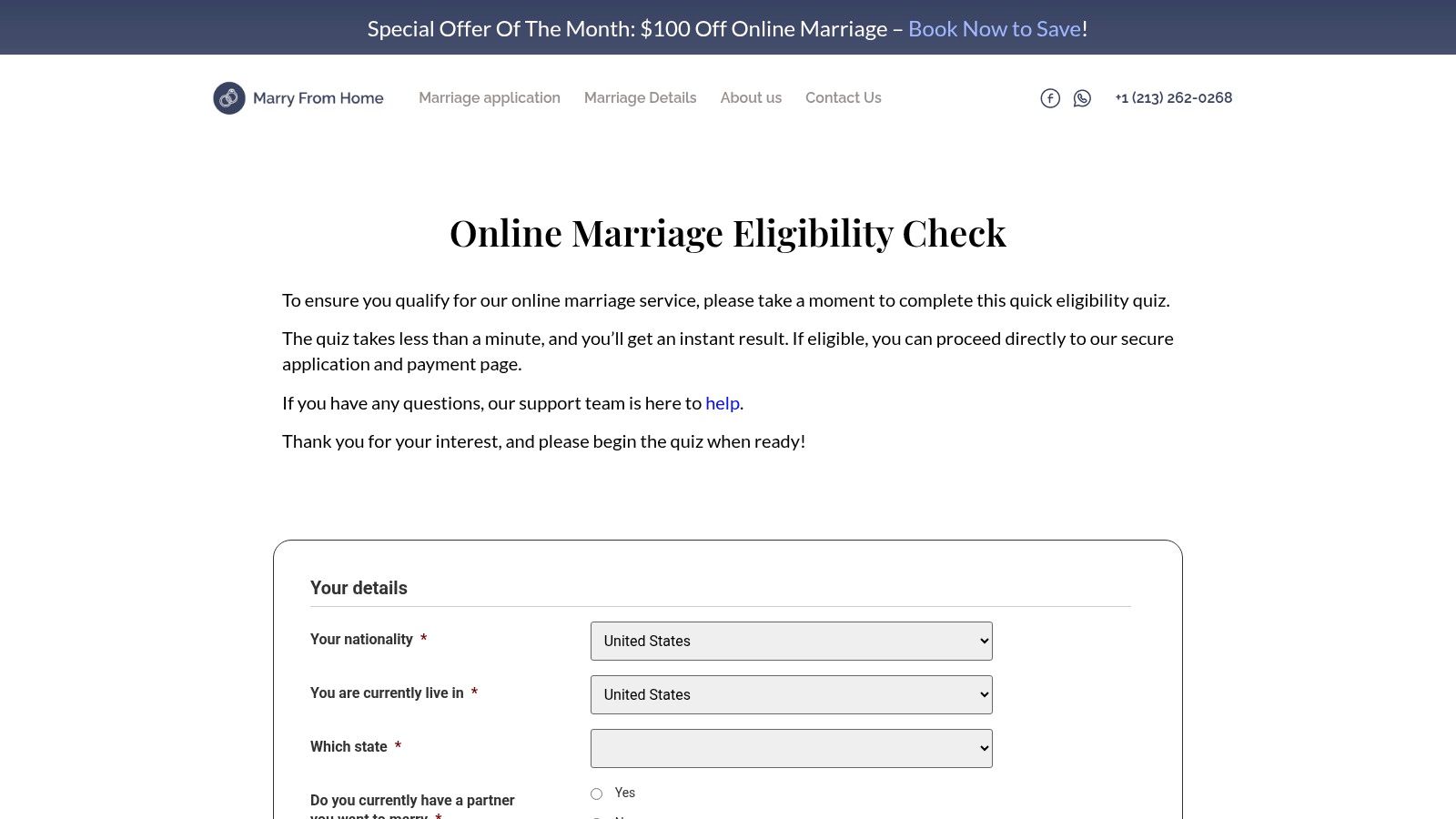 A person filling out a marriage license application form on a laptop, illustrating the online process.
