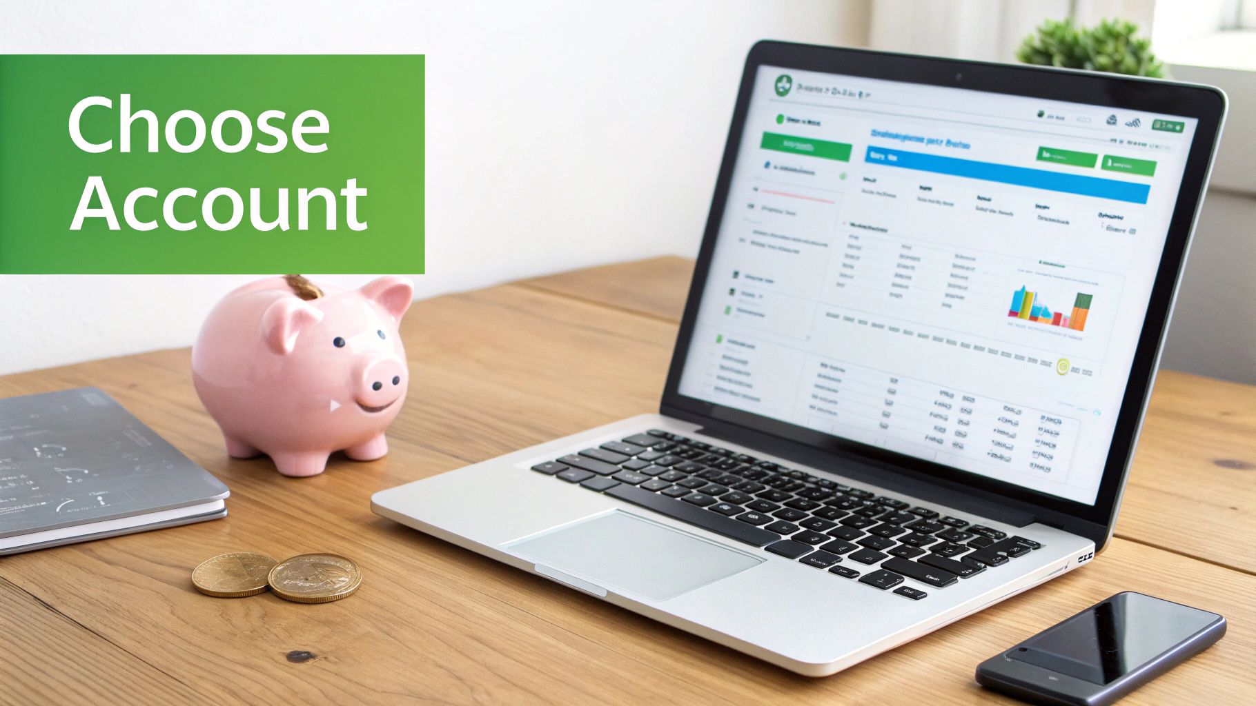 A person putting a coin into a large glass jar labeled "House Fund" with a money plant growing inside.