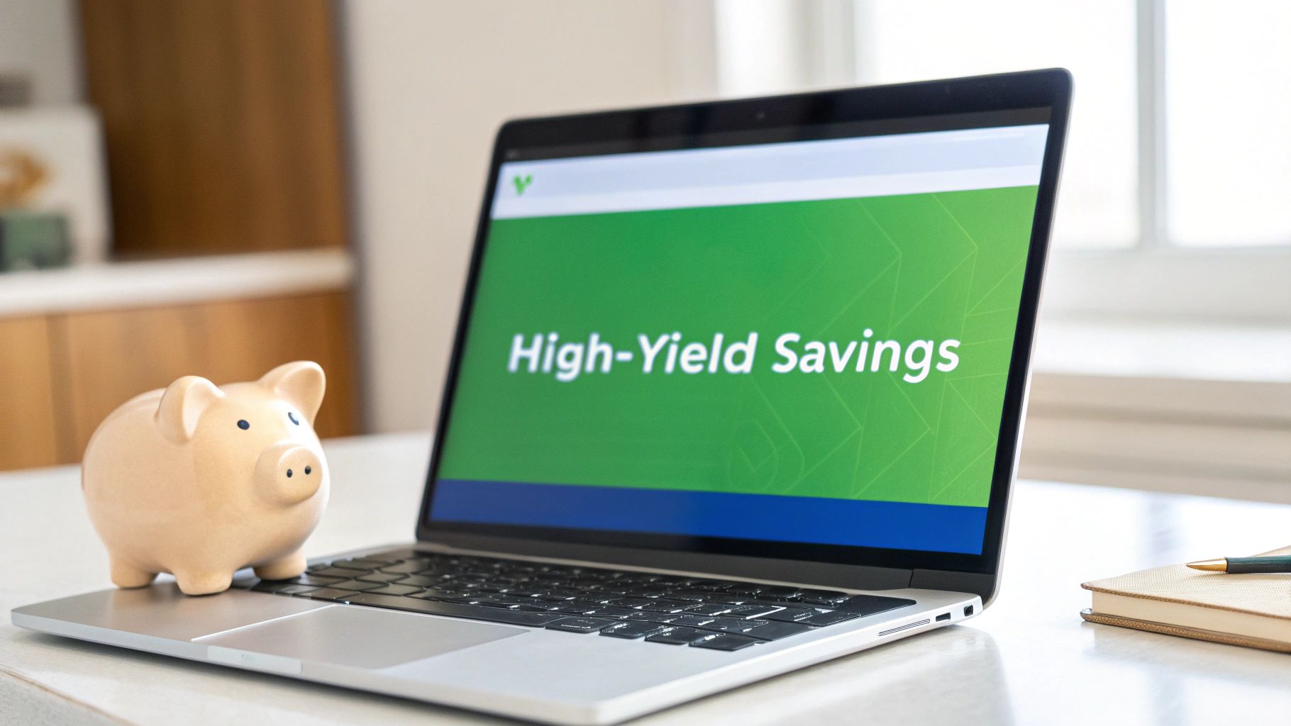A person placing a gold coin into a secure piggy bank, symbolizing the safety and growth of an emergency fund.