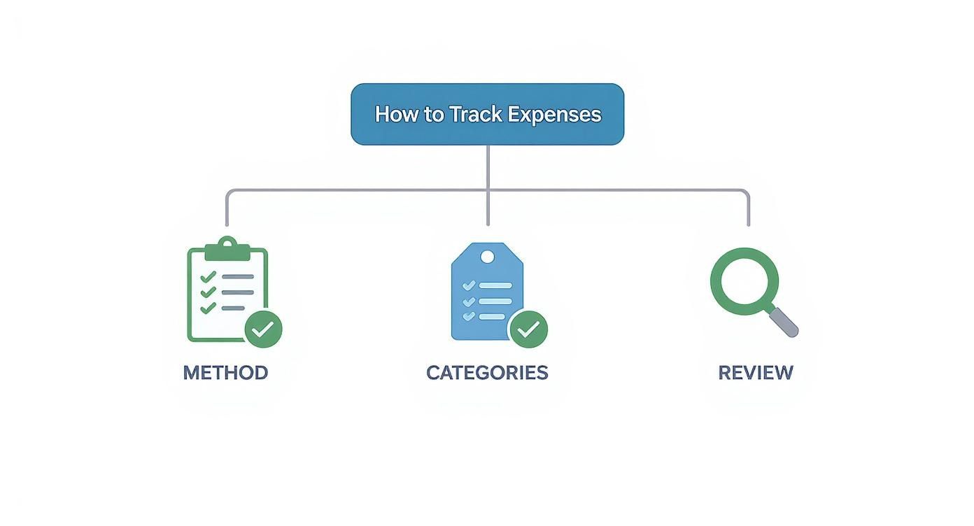 Infographic about how to track your expenses
