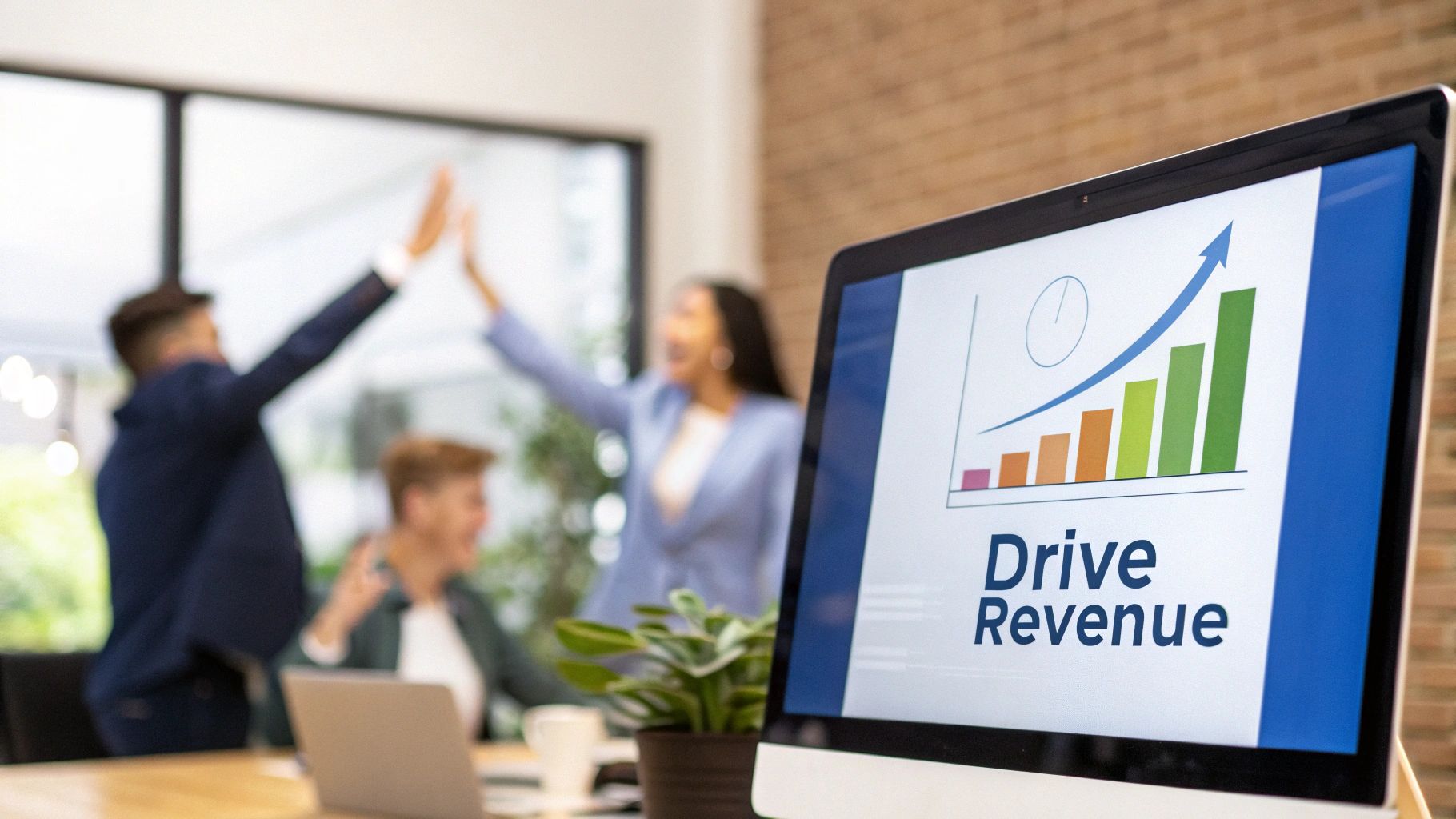 A dashboard showing colourful charts and graphs, representing the revenue optimization and ROI tracking possible with a well-integrated Pardot and Salesforce system.