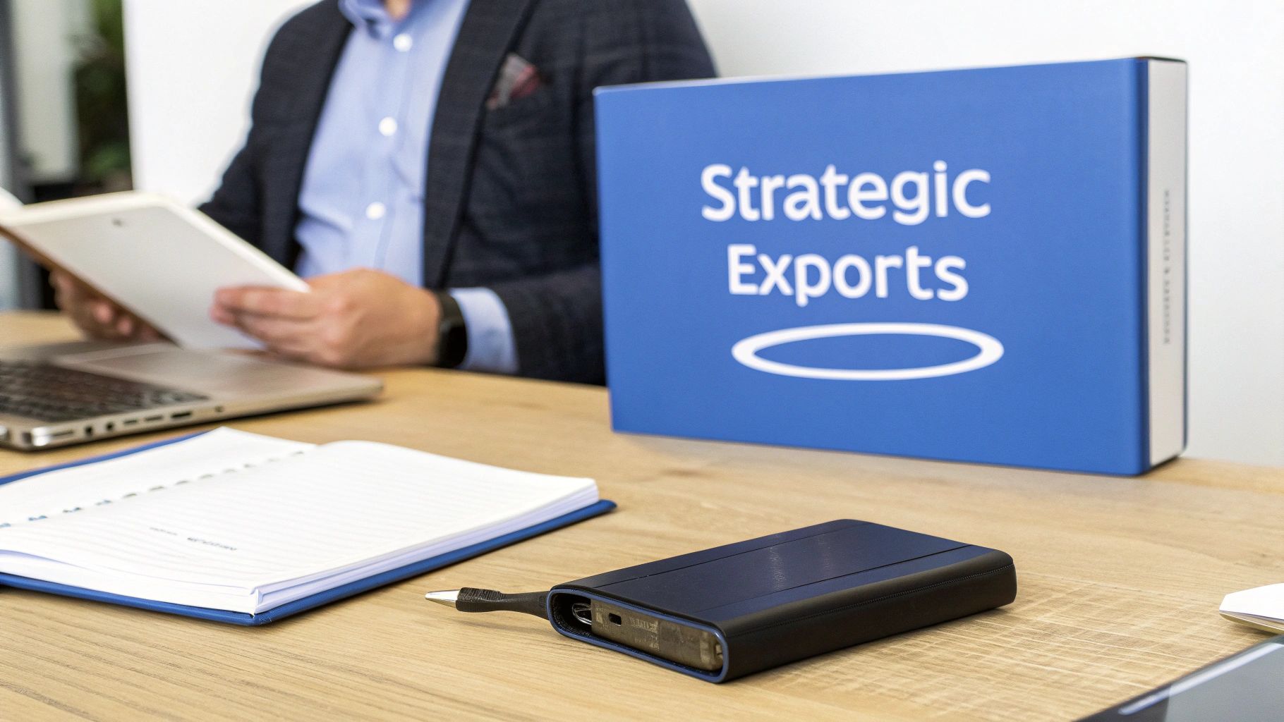 A strategic view of data moving from one system to another, representing a data export process.