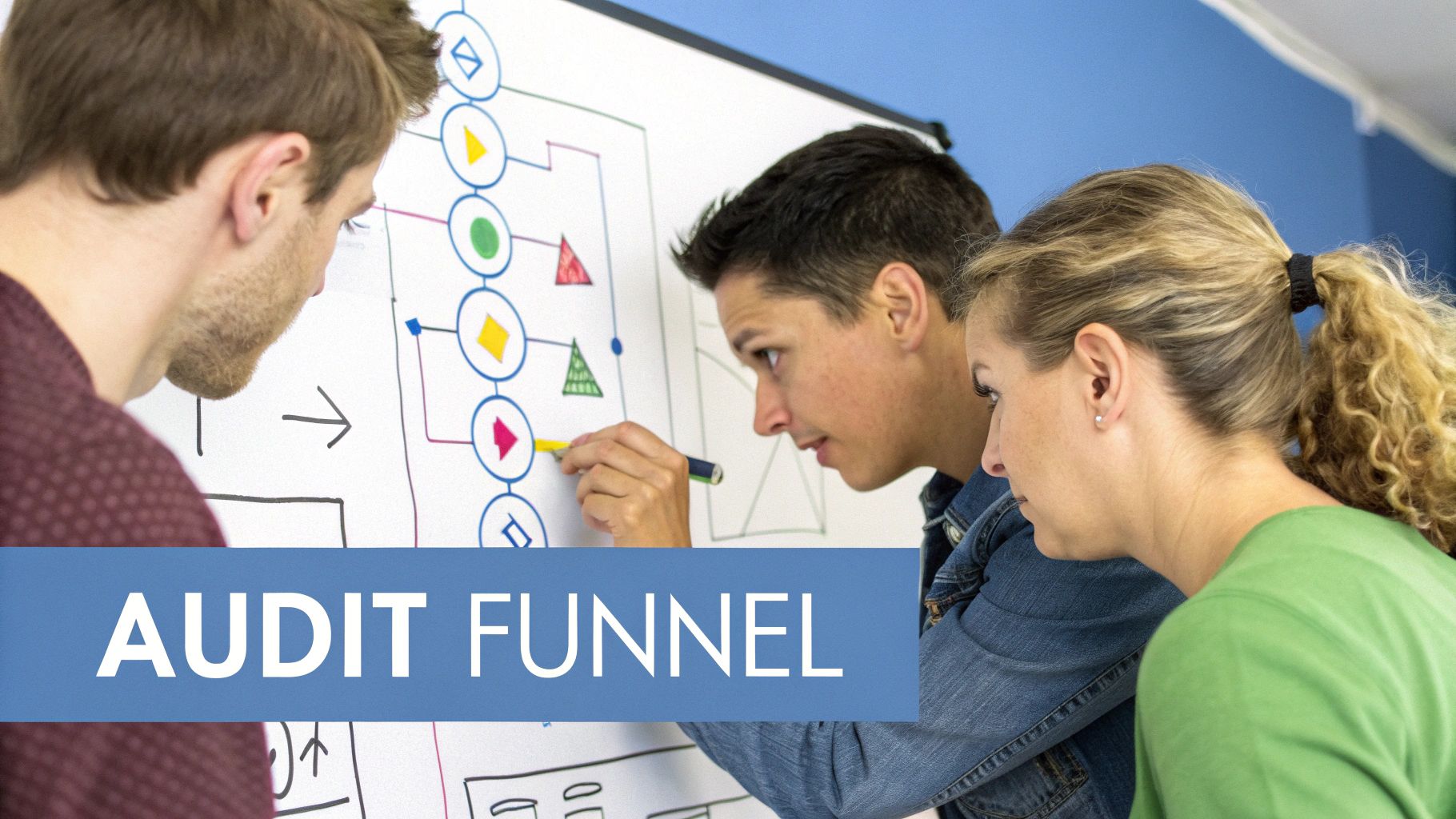A group of professionals in a meeting analyzing charts and data on a large screen, symbolizing the diagnosis of business cost drivers.