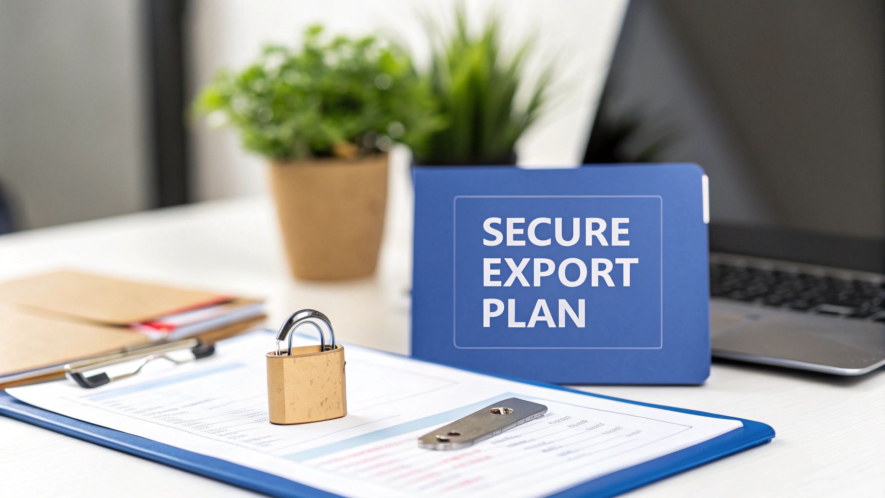 An abstract image representing data security and strategy with digital nodes and locks.