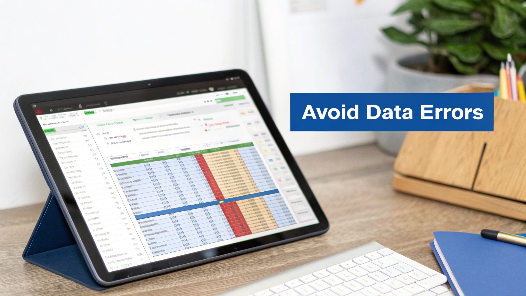 An image showing a warning sign overlaid on a data flow diagram, symbolizing potential errors.