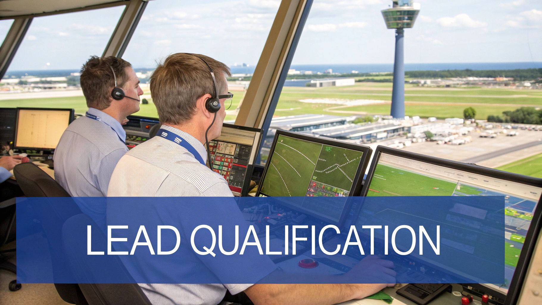 A flowchart showing the stages of a sales funnel, representing the lead qualification process